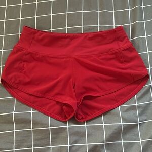 dark red lululemon align shorts